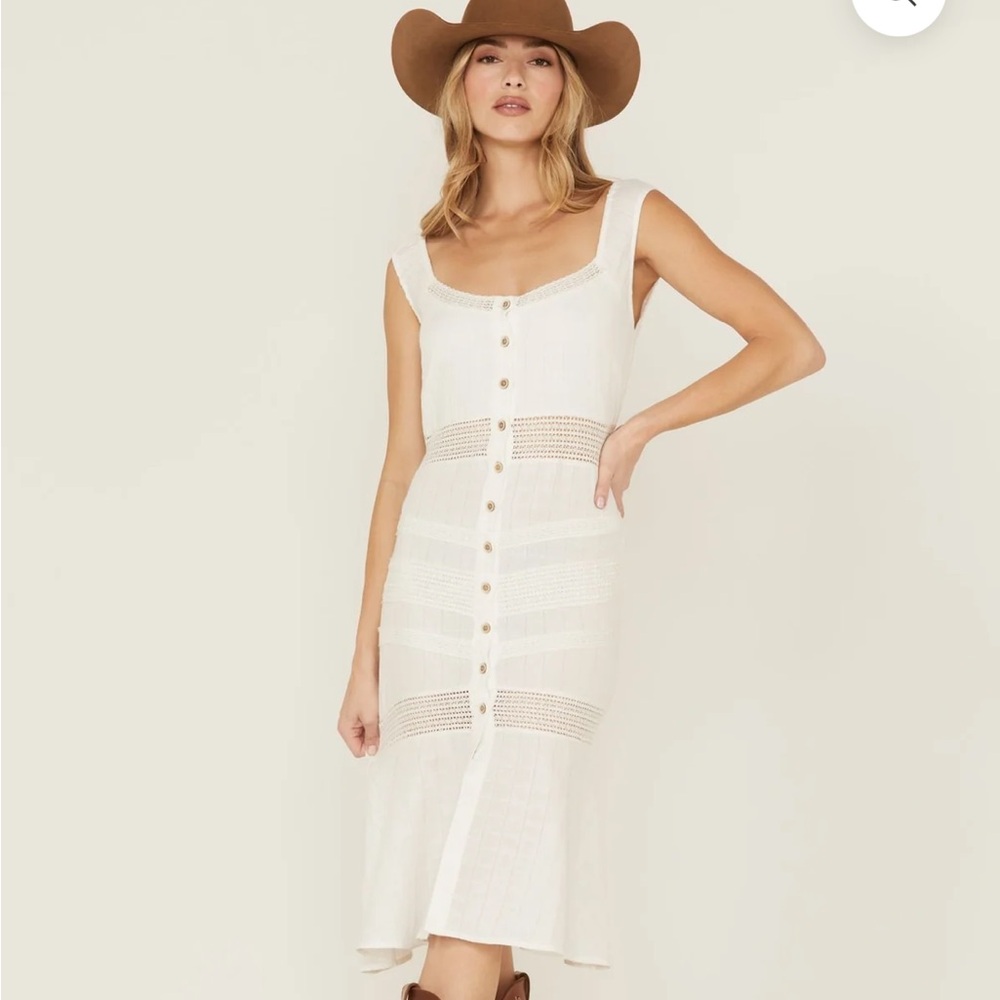 IDYLLWIND White Button Dress